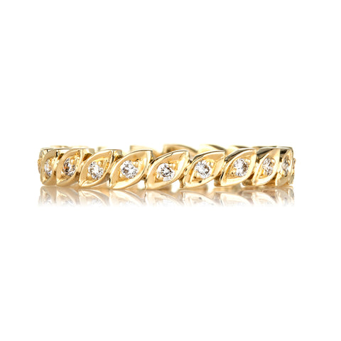 Baguette Diamond Eternity Wedding Band in Yellow Gold