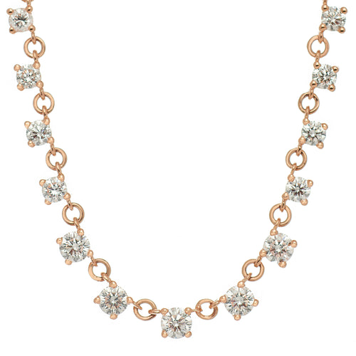 White Diamond Tennis Necklace