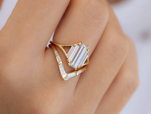 Baguette Diamond Symmetry Engagement Ring