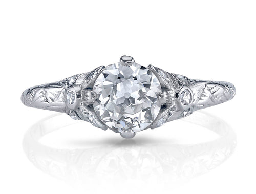Art Deco Era (Circa 1920's) Platinum and Diamond Antique Ring