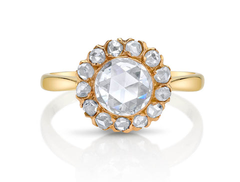 Vintage-Inspired Diamond and Sapphire "Pippa" Ring