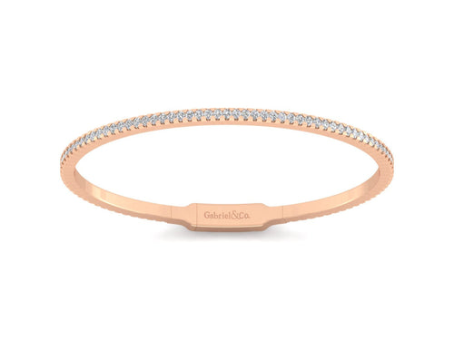 Diamond Bangle Bracelet in Rose Gold