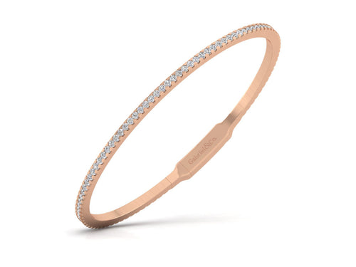 Diamond Bangle Bracelet in Rose Gold