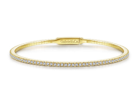 Oval Diamond and Gold Beaded Wrap-Around Bracelet