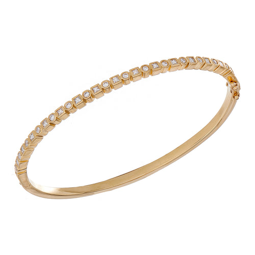 White Diamond Bangle Bracelet