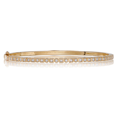 White Diamond Bangle Bracelet
