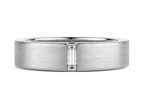 Platinum Tension-Bar Engagement Ring Mounting
