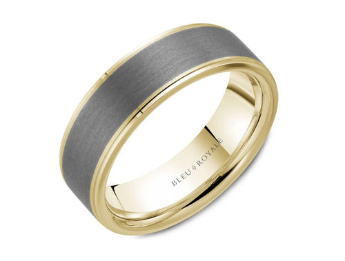 Tantalum and 14K Yellow Gold Men's Wedding Band