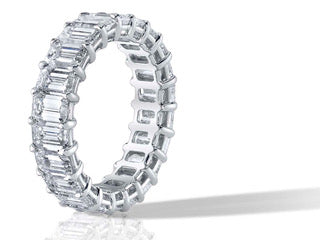 Prong Diamond Wedding Band in White Gold