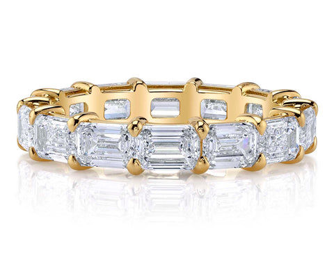 Silhouette Baguette Diamond Eternity Band in 18K Yellow Gold