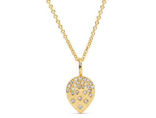Scattered Round Brilliant Diamond Pendant Necklace