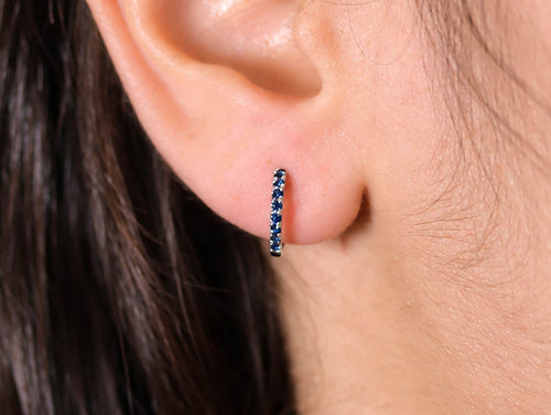 Diamond and Sapphire Reversible Earrings