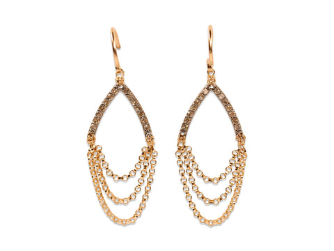 ﻿Pear-Shaped Amethyst Drop Earrings in 18K Yellow Gold