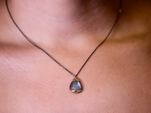 Pear-Shaped Aquamarine Pendant Necklace