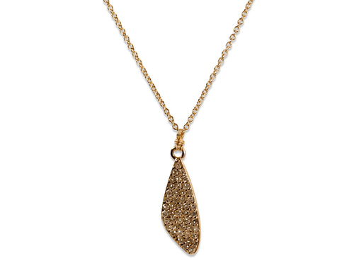 Pavé Diamond Pendant Necklace in 14K Yellow Gold