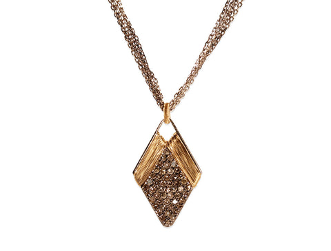 Rose Cut Diamond Pendant with Oval Link Chain Necklace