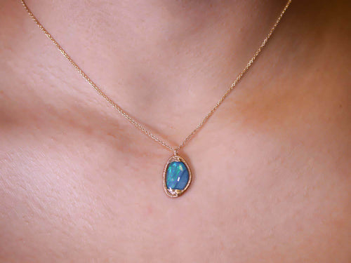 Opal Pendant Necklace