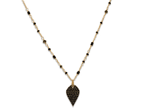 Black Diamond Briolette Drop Earrings