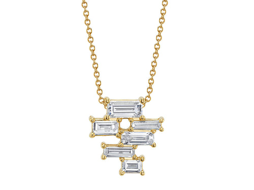 Baguette Diamond Pendant Necklace