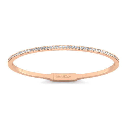 Diamond Bangle Bracelet in Rose Gold
