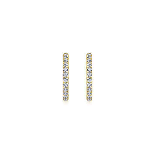 French Pavé Diamond Inside-Outside Hoop Earrings
