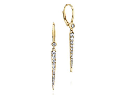 Black Diamond Briolette Drop Earrings