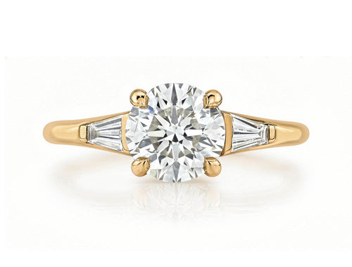 Three-Stone Brilliant Diamond Engagement Ring