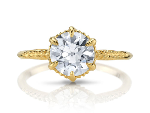 Old European Cut Diamond Solitaire Engagement Ring