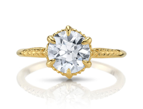 Stainless Steel Men's Wedding Band with 14K Yellow Gold
