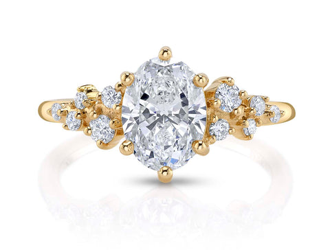 Vintage-Inspired Emerald Cut Diamond "Caroline" Engagement Ring