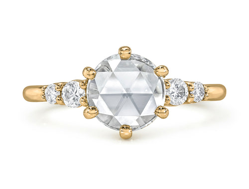 Vintage-Inspired Rose Cut Diamond Engagement Ring
