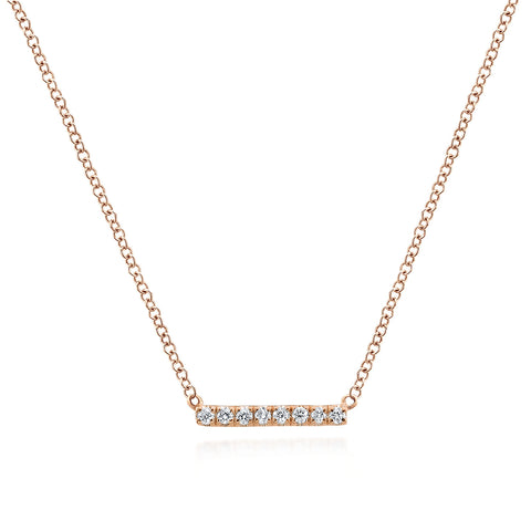Pavé Diamond Bar Drop Earrings