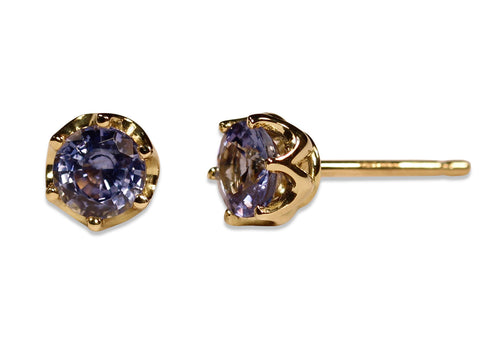 Blue Kyanite Drop Earrings in 14K Yellow Gold