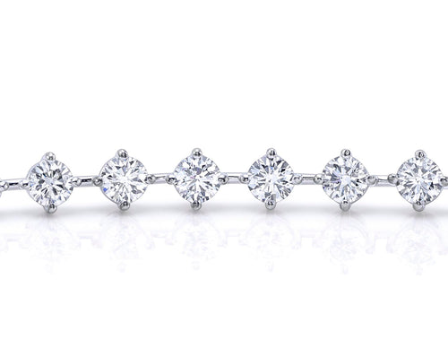 Round Brilliant Diamond Bracelet in 18K White Gold