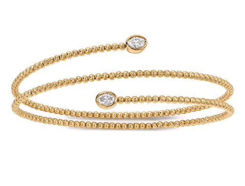 Diamond Circle Drop Earrings