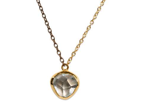 Petite Pavé Diamond Bar Necklace in Rose Gold