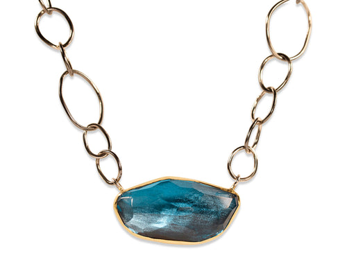 The 100 Carat London Blue Topaz Pendant Necklace