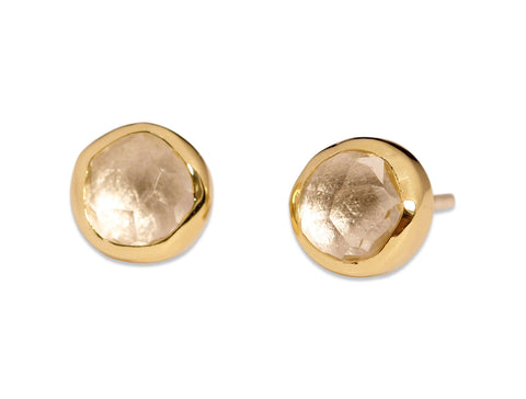 Pavé Diamond Cluster Stud Earrings in 14K Rose Gold