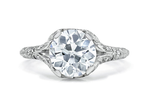 Deco-Inspired Emerald Cut Diamond Engagement Ring