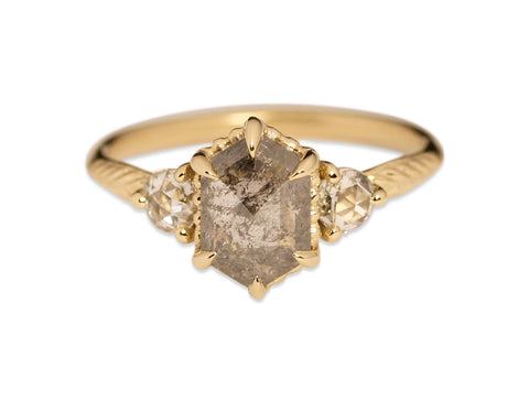 Art Deco Three-Diamond Engagement Ring (circa 1920's)