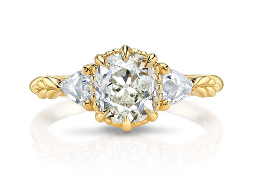 Three-Stone Diamond "Wood Nymph Ivy" Engagement Ring