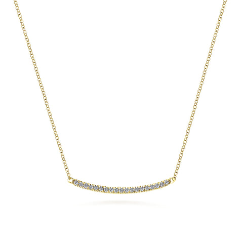 Bezel Diamond Necklace in White Gold