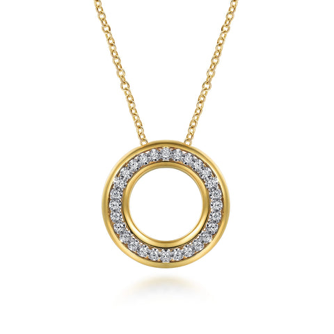 Sapphire and Diamond Halo Pendant Necklace