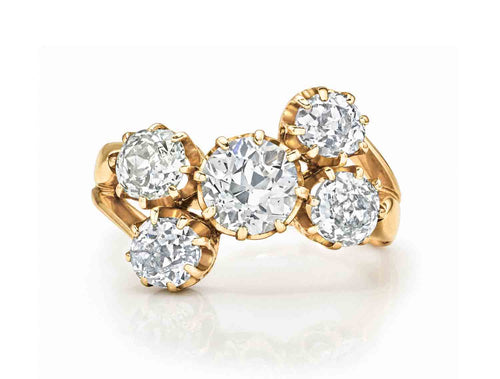 Antique Victorian Era Diamond Engagement Ring (circa 1890's)