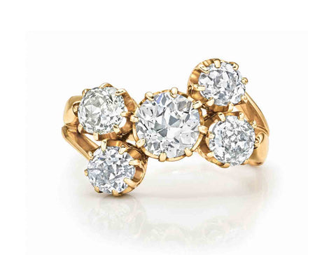 Art Deco Five-Stone Diamond Engagement Ring (circa 1920's)