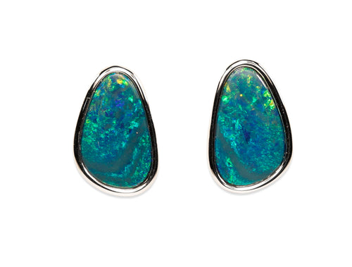 Australian Opal Doublet Stud Earrings