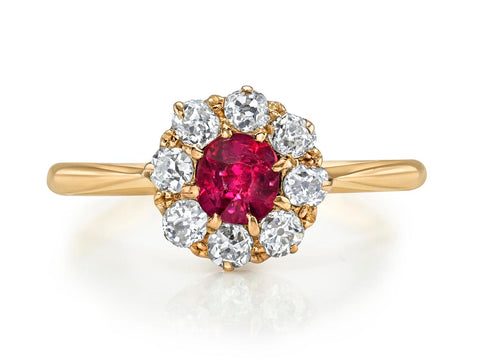 Antique Sapphire and Diamond Engagement Ring (circa 1905)