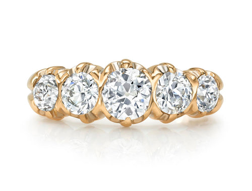 Art Deco Five-Stone Diamond Engagement Ring (circa 1920's)