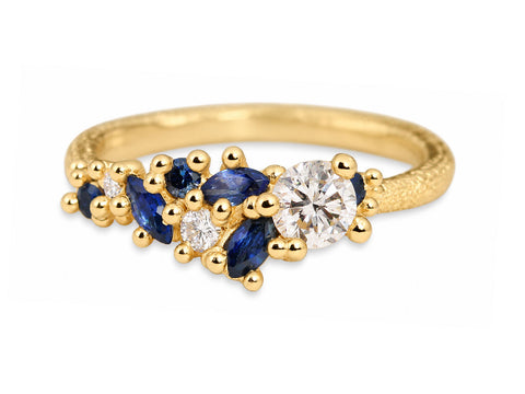18K Rose Gold Tension-Bar Engagement Ring Mounting