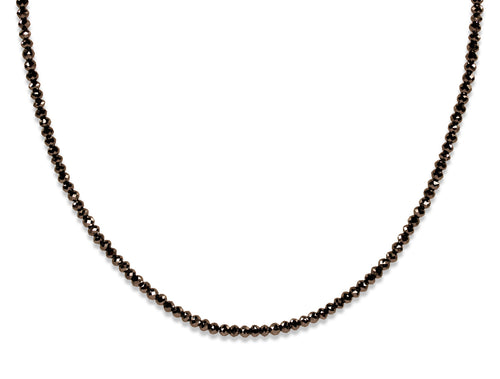 Natural Black Diamond Bead Necklace